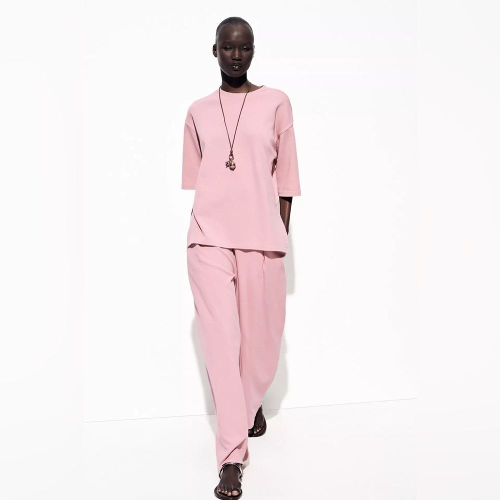 Zara Co-Ord Set Washed Effect Pants And Top - Picture 5 of 13